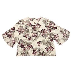 Aritzia Wilfred Cambrai Floral Print Blouse, Size M